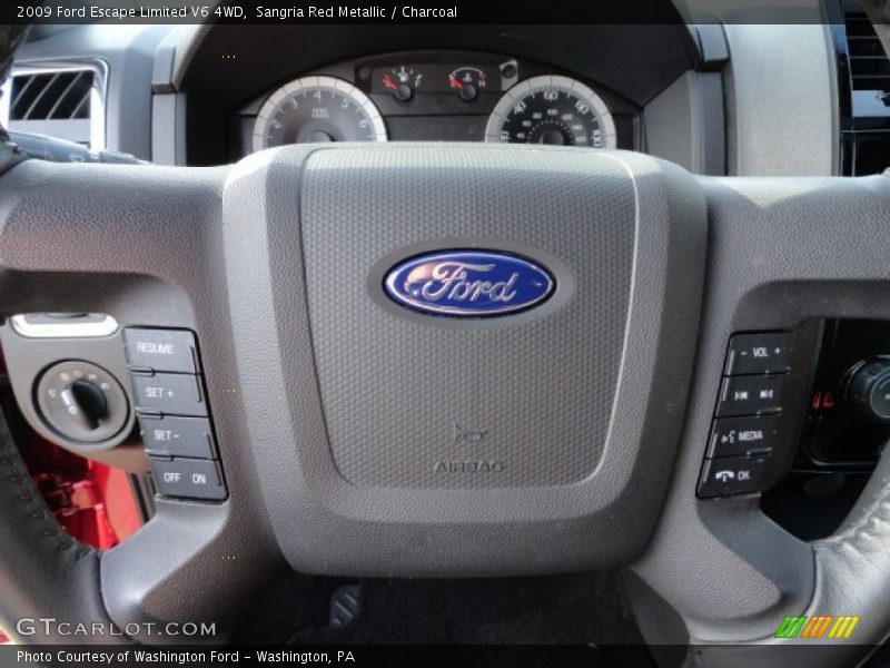 Sangria Red Metallic / Charcoal 2009 Ford Escape Limited V6 4WD
