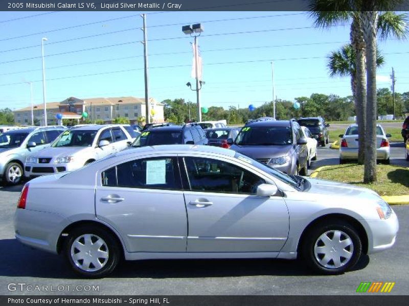 Liquid Silver Metallic / Gray 2005 Mitsubishi Galant LS V6