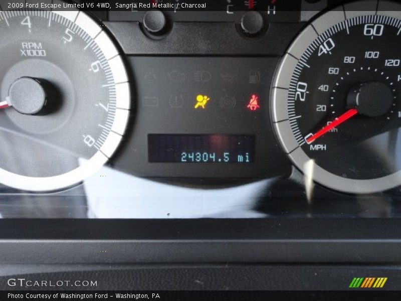 Sangria Red Metallic / Charcoal 2009 Ford Escape Limited V6 4WD