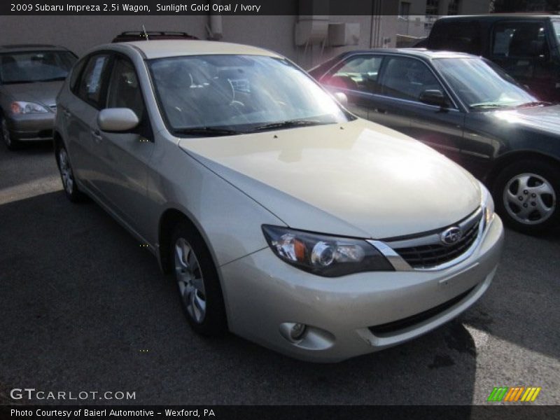 Sunlight Gold Opal / Ivory 2009 Subaru Impreza 2.5i Wagon