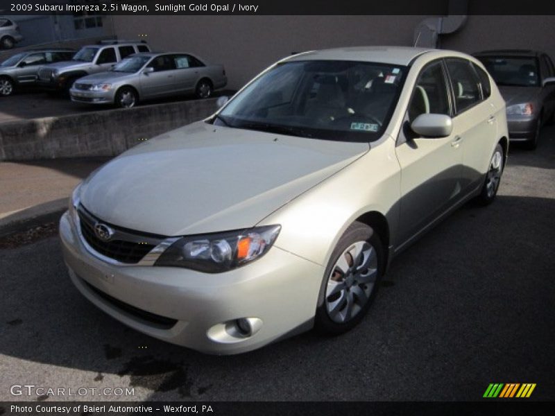 Sunlight Gold Opal / Ivory 2009 Subaru Impreza 2.5i Wagon