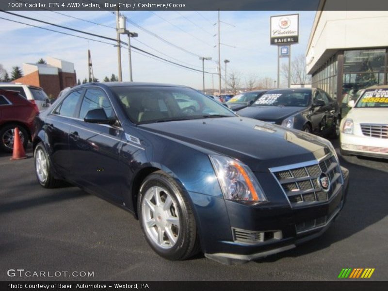 Blue Chip / Cashmere/Cocoa 2008 Cadillac CTS 4 AWD Sedan