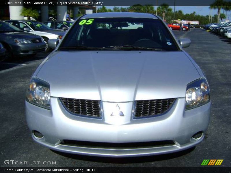 Liquid Silver Metallic / Gray 2005 Mitsubishi Galant LS V6