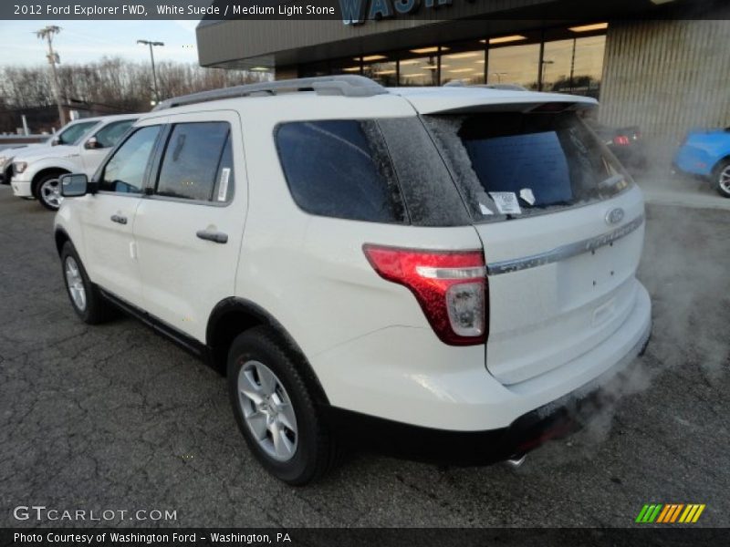 White Suede / Medium Light Stone 2012 Ford Explorer FWD