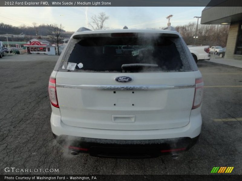 White Suede / Medium Light Stone 2012 Ford Explorer FWD