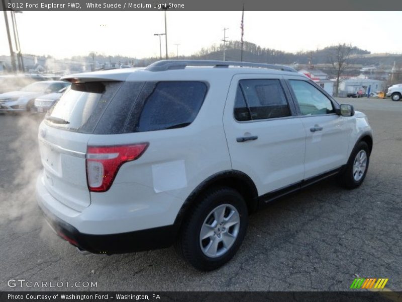 White Suede / Medium Light Stone 2012 Ford Explorer FWD