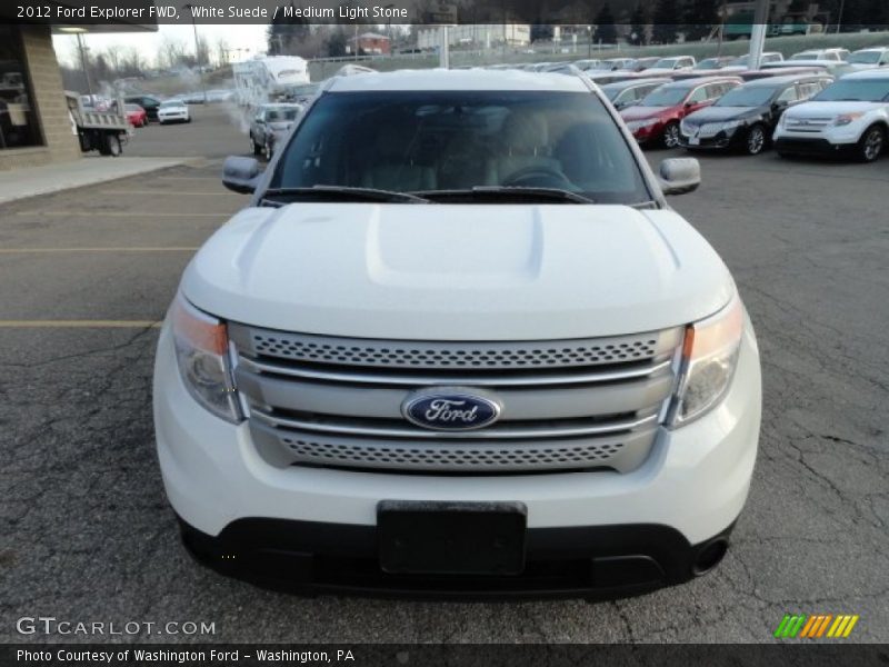 White Suede / Medium Light Stone 2012 Ford Explorer FWD