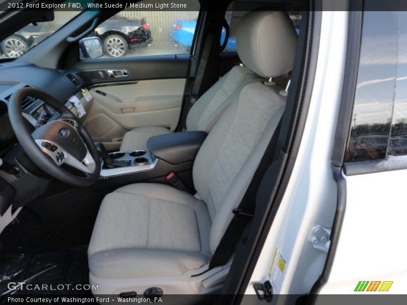 White Suede / Medium Light Stone 2012 Ford Explorer FWD