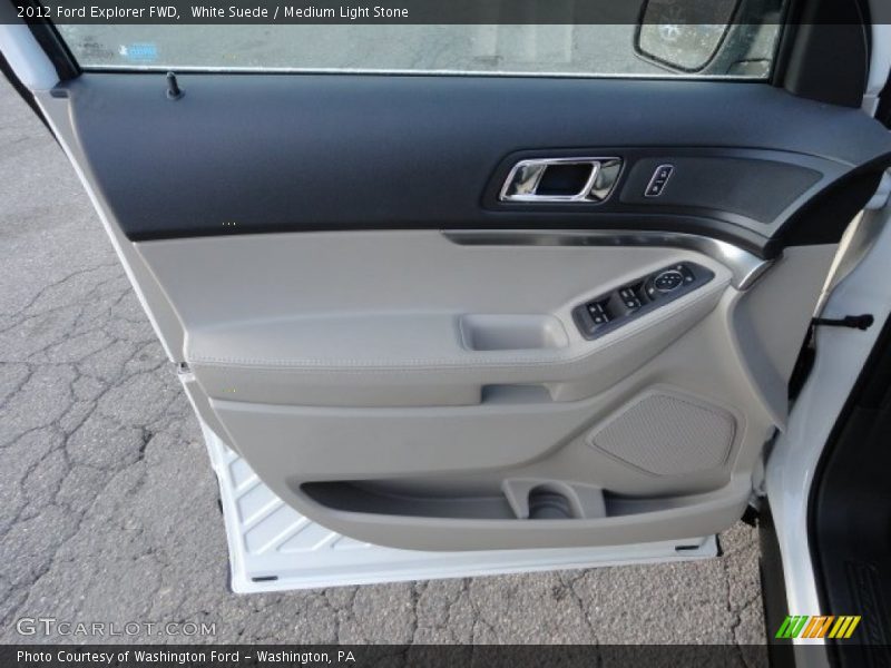 White Suede / Medium Light Stone 2012 Ford Explorer FWD