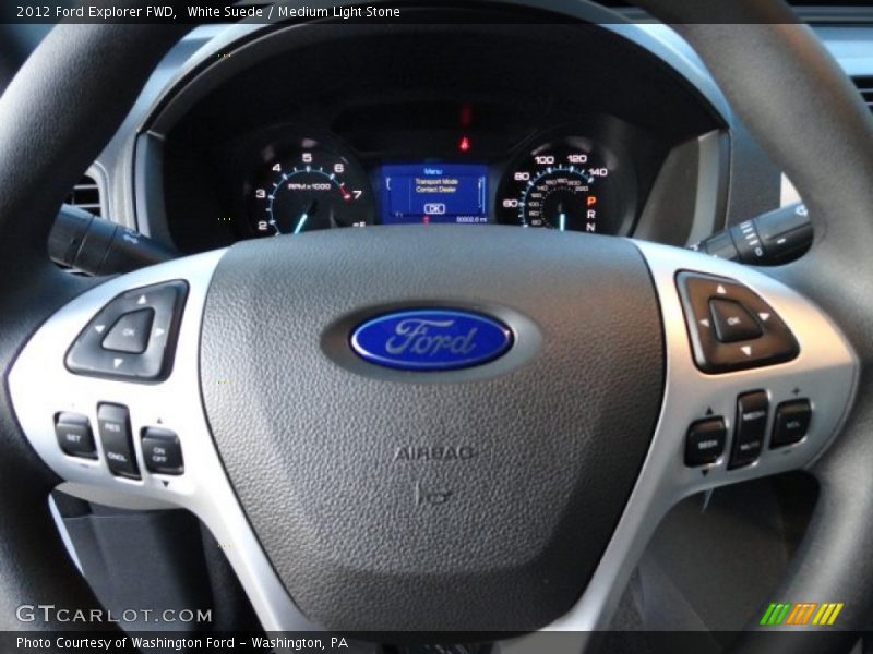 White Suede / Medium Light Stone 2012 Ford Explorer FWD