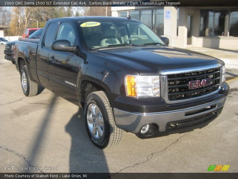 Carbon Black Metallic / Dark Titanium/Light Titanium 2009 GMC Sierra 1500 SLT Extended Cab 4x4