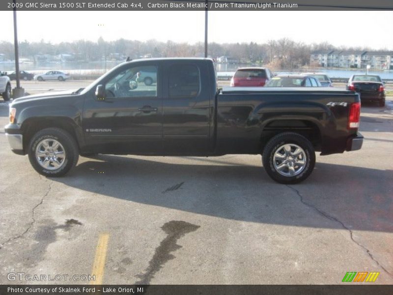 Carbon Black Metallic / Dark Titanium/Light Titanium 2009 GMC Sierra 1500 SLT Extended Cab 4x4