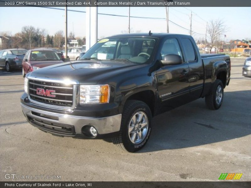 Carbon Black Metallic / Dark Titanium/Light Titanium 2009 GMC Sierra 1500 SLT Extended Cab 4x4