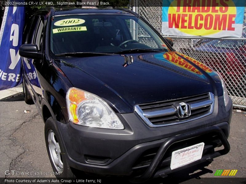 Nighthawk Black Pearl / Black 2002 Honda CR-V LX 4WD