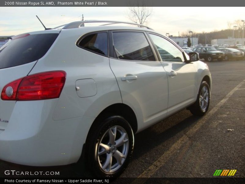 Phantom White Pearl / Black 2008 Nissan Rogue SL AWD