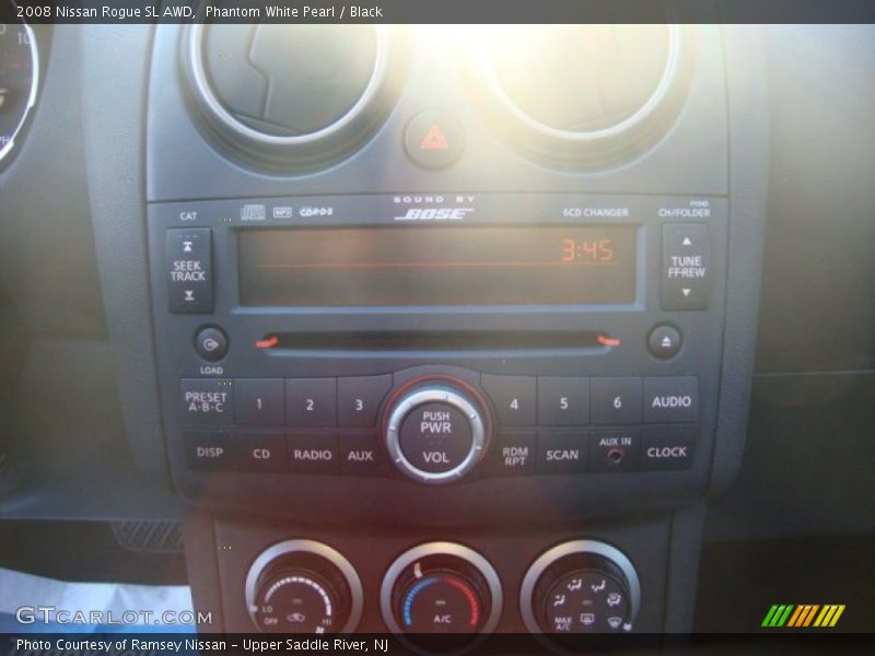 Phantom White Pearl / Black 2008 Nissan Rogue SL AWD