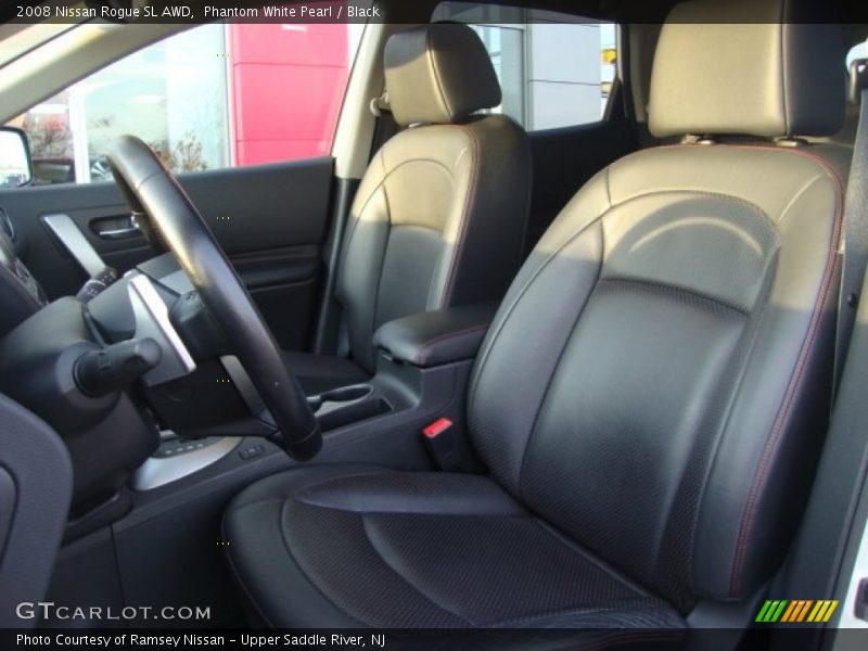 Phantom White Pearl / Black 2008 Nissan Rogue SL AWD