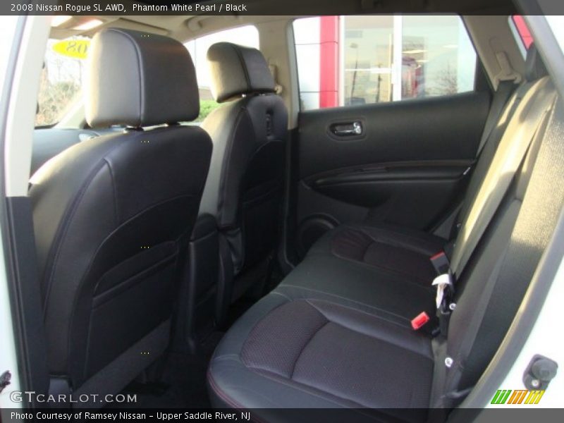Phantom White Pearl / Black 2008 Nissan Rogue SL AWD