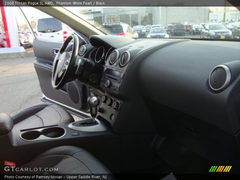 Phantom White Pearl / Black 2008 Nissan Rogue SL AWD