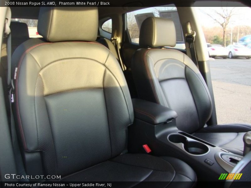 Phantom White Pearl / Black 2008 Nissan Rogue SL AWD