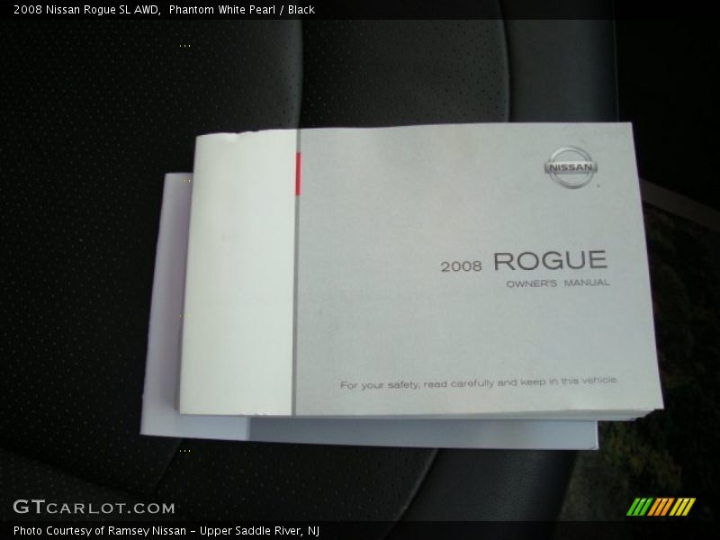 Phantom White Pearl / Black 2008 Nissan Rogue SL AWD