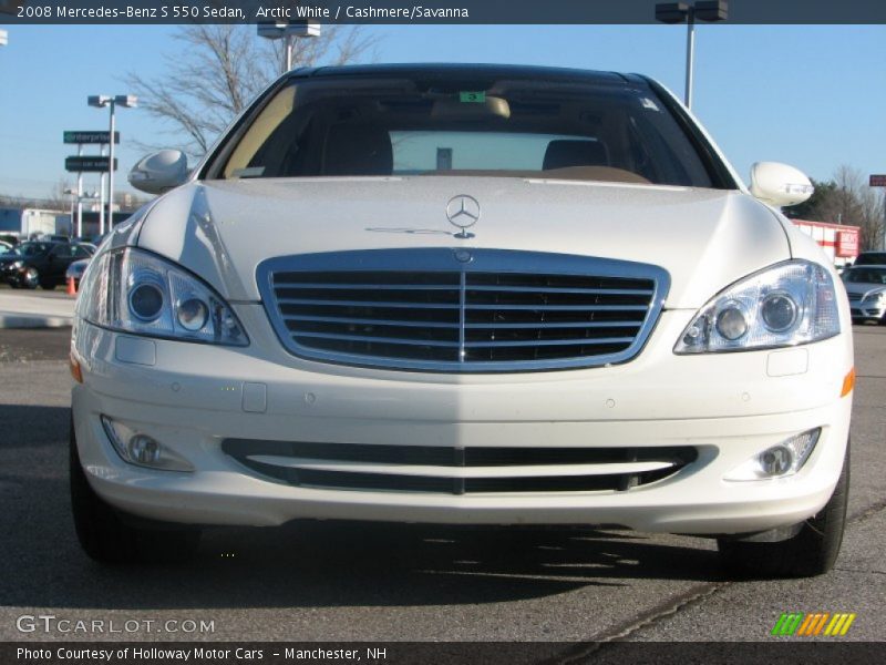 Arctic White / Cashmere/Savanna 2008 Mercedes-Benz S 550 Sedan