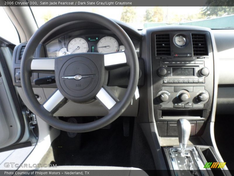 Satin Jade Pearlcoat / Dark Slate Gray/Light Graystone 2006 Chrysler 300