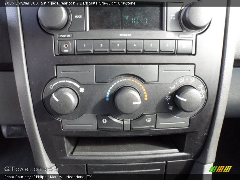 Satin Jade Pearlcoat / Dark Slate Gray/Light Graystone 2006 Chrysler 300