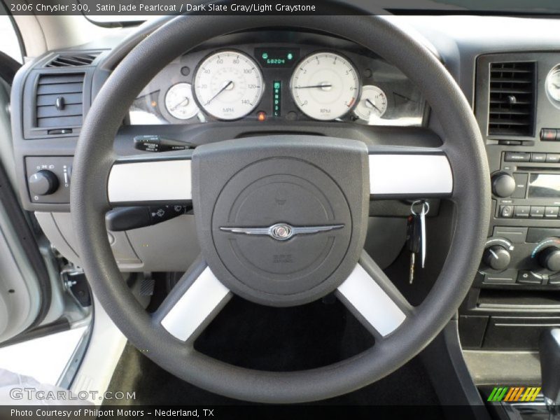 Satin Jade Pearlcoat / Dark Slate Gray/Light Graystone 2006 Chrysler 300