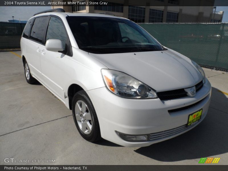 Arctic Frost White Pearl / Stone Gray 2004 Toyota Sienna XLE