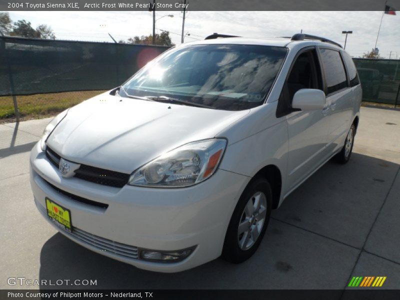 Arctic Frost White Pearl / Stone Gray 2004 Toyota Sienna XLE