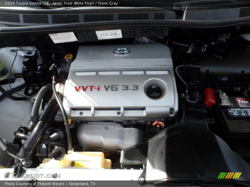 Arctic Frost White Pearl / Stone Gray 2004 Toyota Sienna XLE