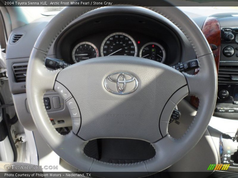 Arctic Frost White Pearl / Stone Gray 2004 Toyota Sienna XLE