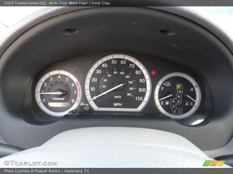 Arctic Frost White Pearl / Stone Gray 2004 Toyota Sienna XLE