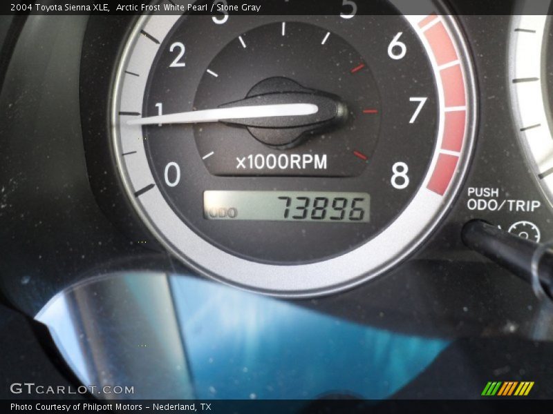 Arctic Frost White Pearl / Stone Gray 2004 Toyota Sienna XLE