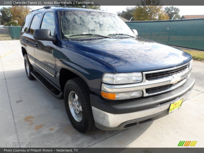 Indigo Blue Metallic / Tan/Neutral 2003 Chevrolet Tahoe LS