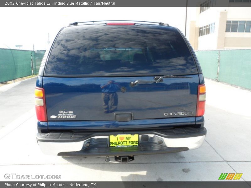 Indigo Blue Metallic / Tan/Neutral 2003 Chevrolet Tahoe LS