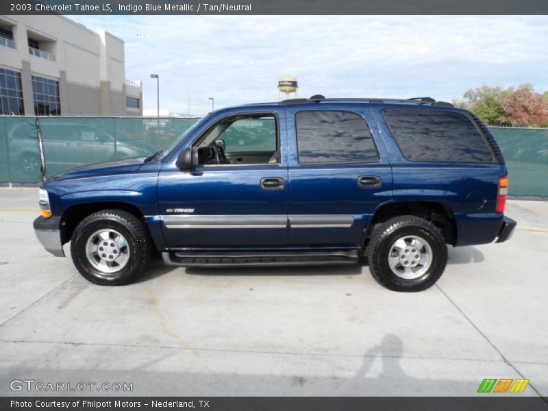 Indigo Blue Metallic / Tan/Neutral 2003 Chevrolet Tahoe LS