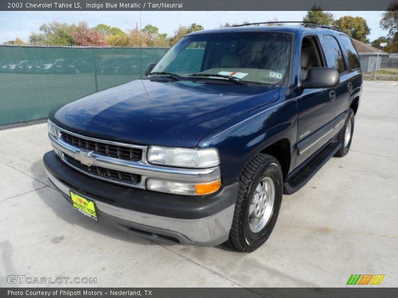 Indigo Blue Metallic / Tan/Neutral 2003 Chevrolet Tahoe LS
