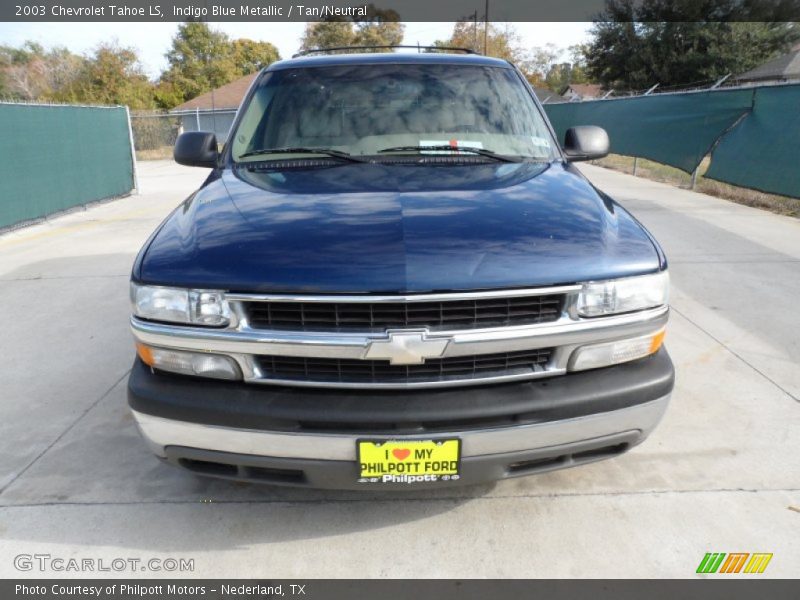 Indigo Blue Metallic / Tan/Neutral 2003 Chevrolet Tahoe LS