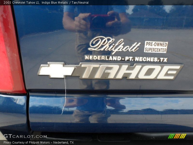 Indigo Blue Metallic / Tan/Neutral 2003 Chevrolet Tahoe LS