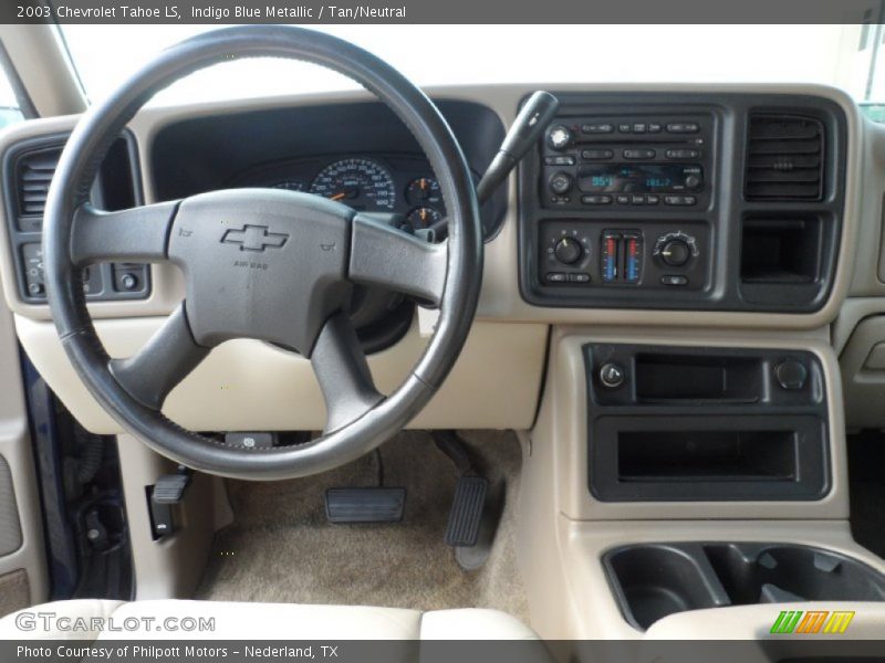 Indigo Blue Metallic / Tan/Neutral 2003 Chevrolet Tahoe LS