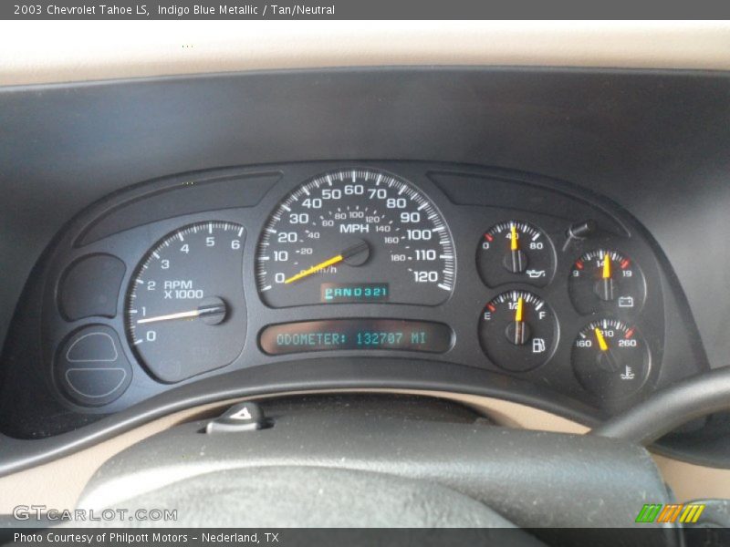 Indigo Blue Metallic / Tan/Neutral 2003 Chevrolet Tahoe LS