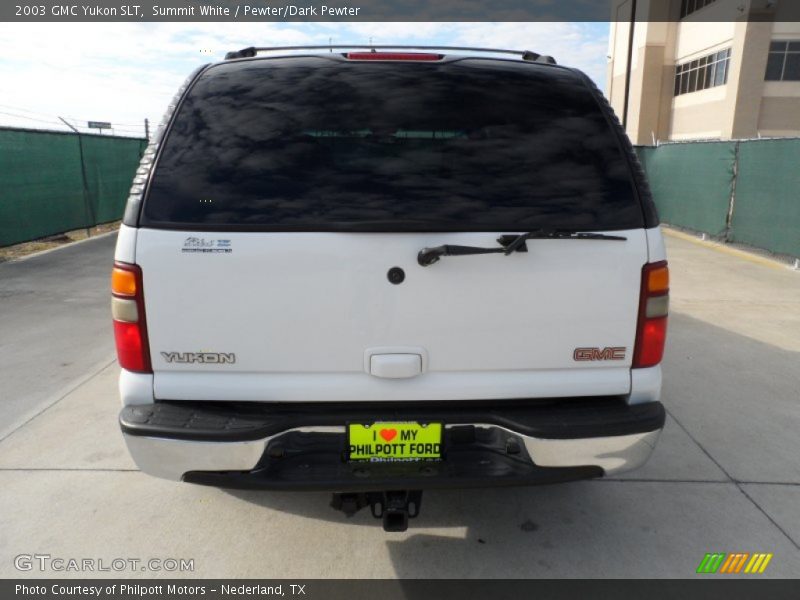 Summit White / Pewter/Dark Pewter 2003 GMC Yukon SLT