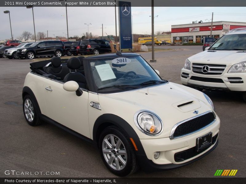 Pepper White / Carbon Black 2011 Mini Cooper S Convertible