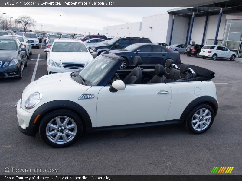 Pepper White / Carbon Black 2011 Mini Cooper S Convertible