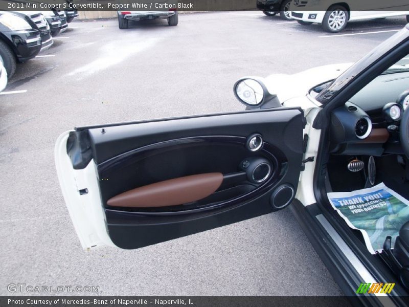 Pepper White / Carbon Black 2011 Mini Cooper S Convertible
