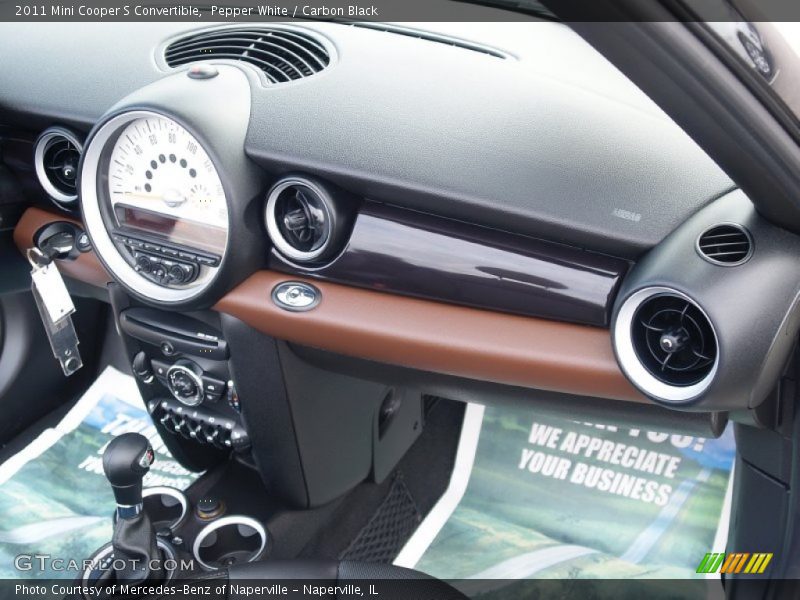 Pepper White / Carbon Black 2011 Mini Cooper S Convertible