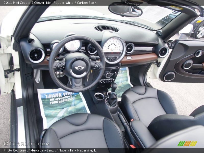 Pepper White / Carbon Black 2011 Mini Cooper S Convertible