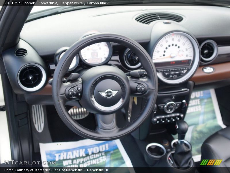 Pepper White / Carbon Black 2011 Mini Cooper S Convertible
